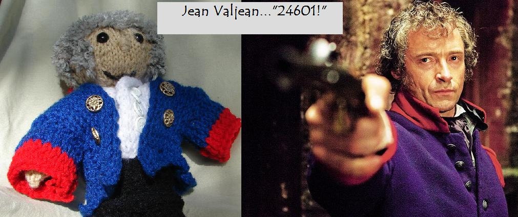 Jean Valjean, Les Miserables Doll Collection, Hand Knitted, 13" Tall