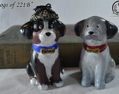 Sherlock Holmes inspired "Dogs of 221B" Ceramic Figures