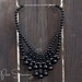 Round Bib Necklace in Black, Kate Spade Necklace, J Crew Bubble Necklace, Anthropologie Necklace