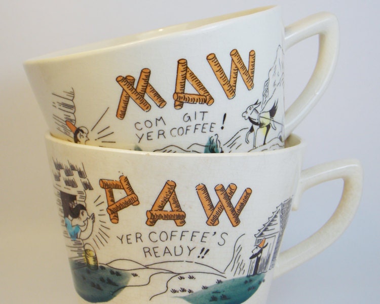 Maw and Paw Matching Mug Set