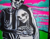 Custom Day of the Dead Portrait Wedding Portrait from your Photographs Wedding Gift, Anniversary gift