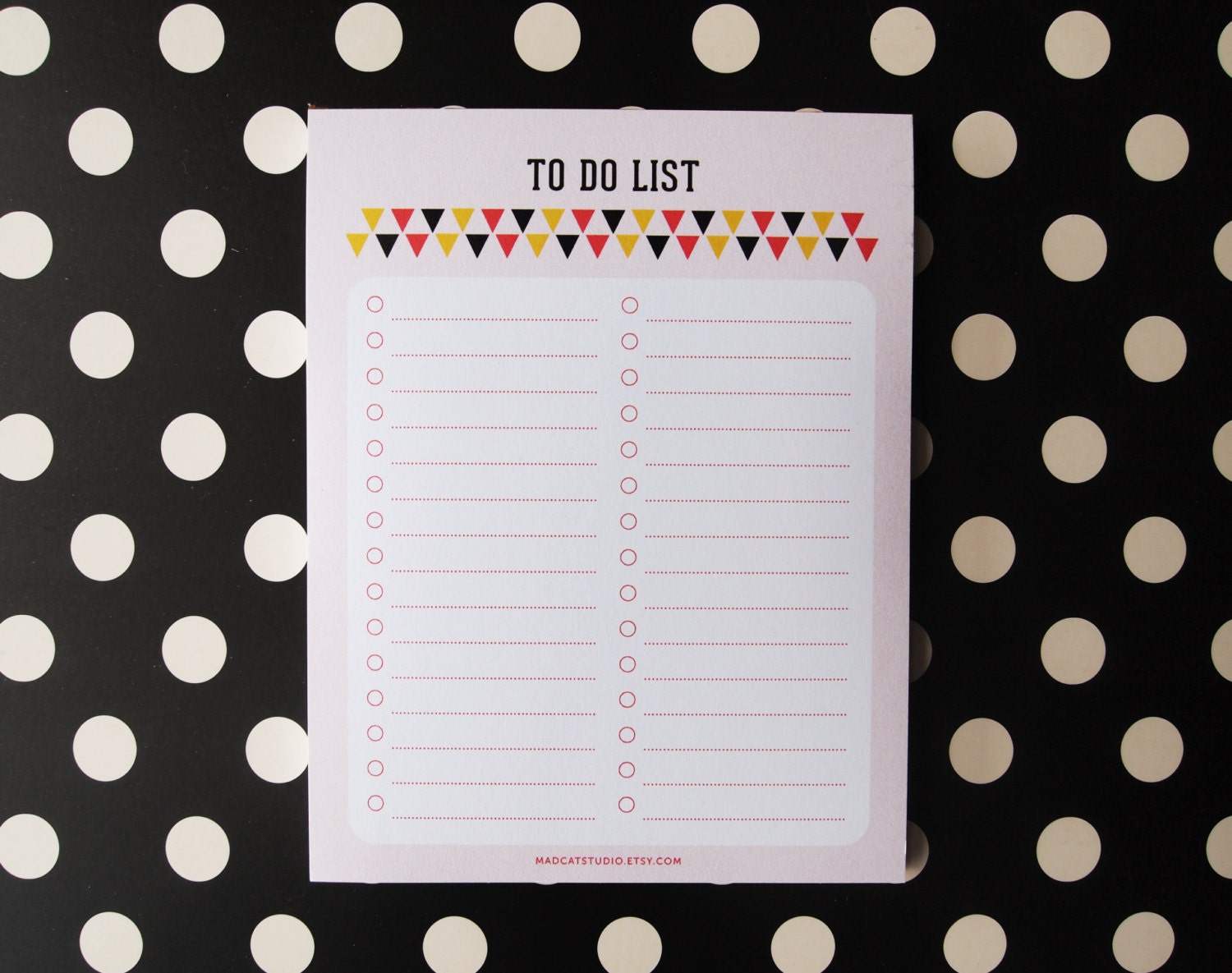 Compact To Do List Notepad with Magnetic Backing