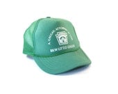Retro Vintage Green Mesh Snapback Cap - Green Trucker Hat - Little League Baseball Cap