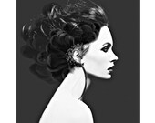Black and white portrait photomontage (2) digital art print portrait collage