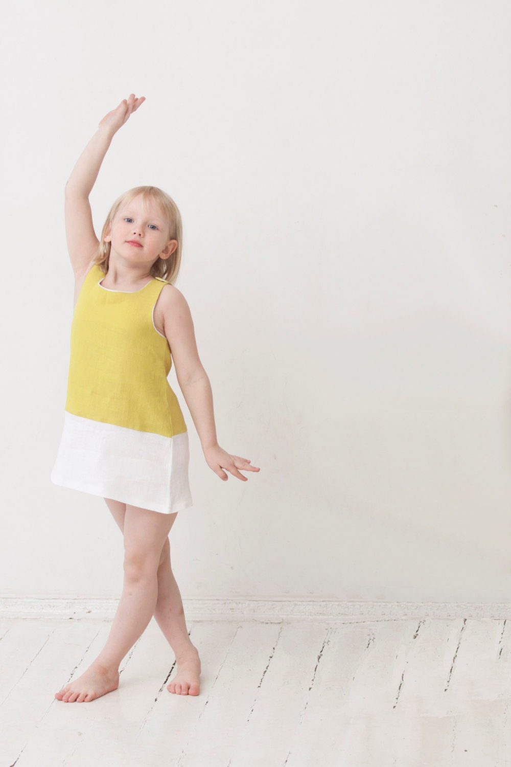 Girls dress linen summer dress toddler girls pinafore dress kids clothes