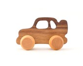 Organic Wooden Toy Car - Eco-Friendly Wooden Toy for Babies, Toddlers, and Preschoolers - Montessori Inspired Toys - SUV