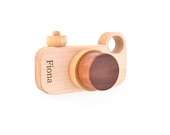 Personalized Wooden Toy Camera - Eco-friendly Imagination Toy - Pretend Play for a Baby, Toddler, Preschooler - Gift for a Boy or a Girl