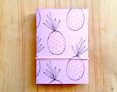 Pink Notecard Set Mini Blank Cards Fruit Print Notes Pineapple Print Spring Pastel