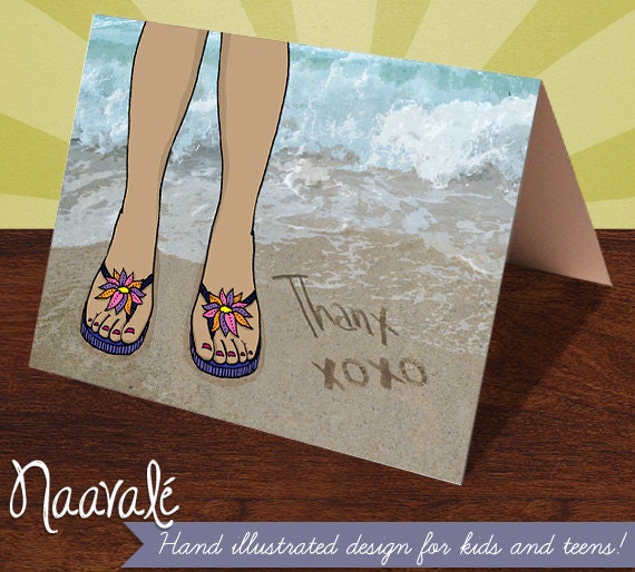 Beach Thank You Cards (6-card set)