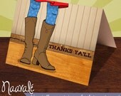 Cowgirl Thank You Cards (6-card set)