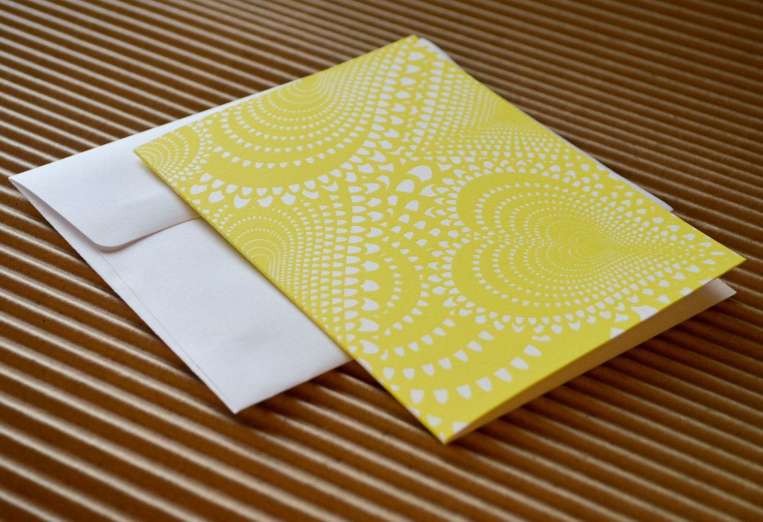 Valentine's Day Card, Blank Greeting Card, Heart Lace Pattern, Valentine Note Card, Love, Romance, Neon Paper Goods