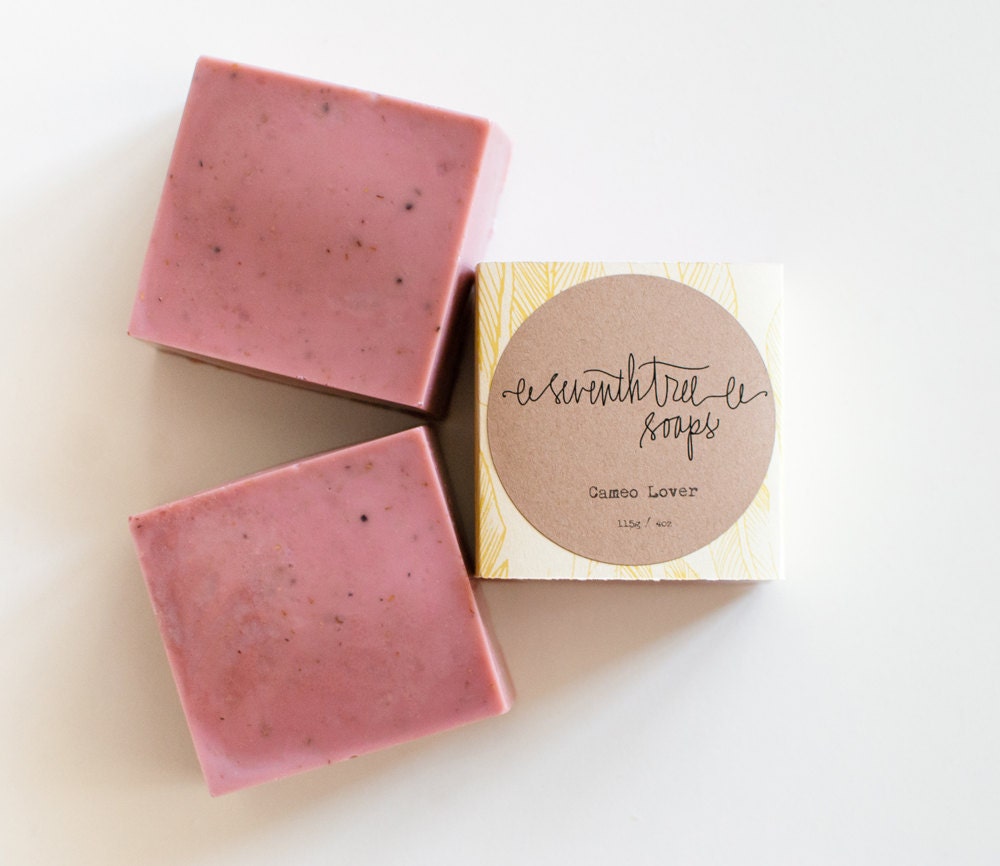 CAMEO LOVER - Rose & Chamomile Soap - Natural, Handmade, Cold Processed, Vegan