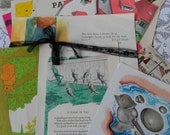 Vintage Paper Ephemera Colorful Illustrated Children's Story Book Pages Lot Collection More than 20 Bundle Scrap Craft Pack