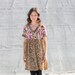 Vintage Cheetah Floral Babydoll Dress // Perfect for Coachella