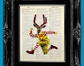 Deer print, Deer art print, Geek Geekery Humor Deer Decor Wall art, Illustration, Painting, Parody, Fun, Dictionary art print- Deer Mcdonald