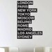 Cities Of The World Wall Sticker - London New York Paris famous places wall vinyl decal Removable