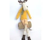 Tilda reindeer toy - ready to ship - MiracleInspiration