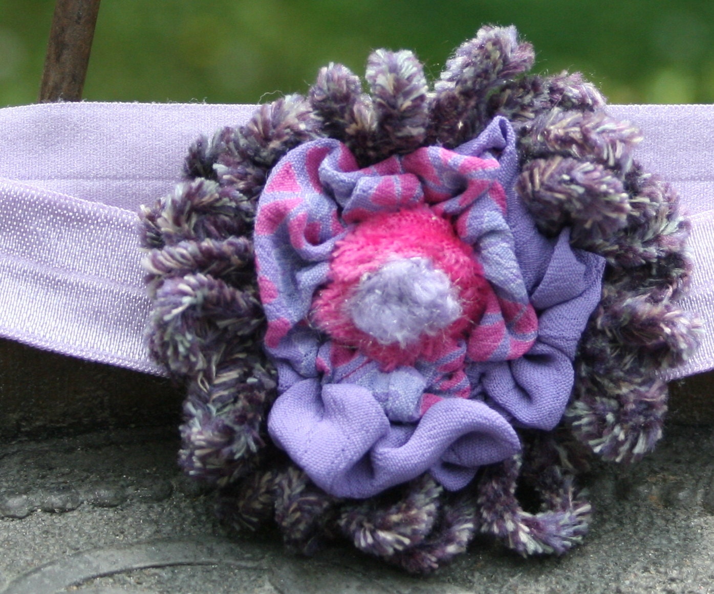 Baby Toddler Headband Boho Baby Country Baby Summer Casual Simple Purple Chenille Hair Bow Anthropologie Inspired
