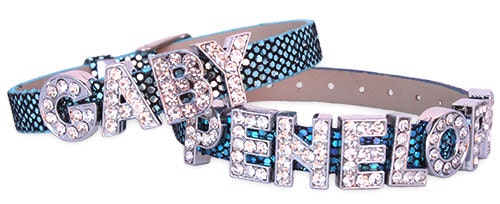 Custom New Blue Sequin Bracelet with 8 Letters