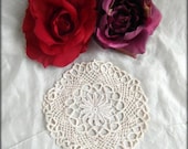 French vintage crocheted lace dresser, doily , cotton. Discount for multiple buys.
