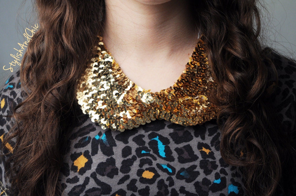 Sequin Peter Pan Collar Necklace
