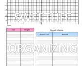 Healthy Weight Tracker Worksheet - Organizing Printable Planner -  PDF Digital Instant Download