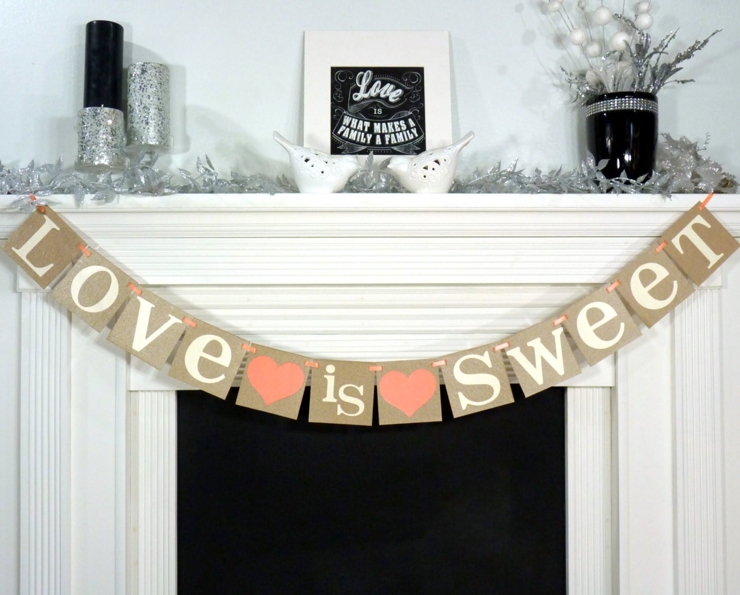 Love is Sweet Wedding Banner/ Wedding Decoration/ Garland/ Bridal Shower / Photo Prop- Signage/ Reception Decor/ You Choose the Colors