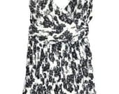 Black & White Floral Dress - Summer / Spring Dress - Mini Dress - Sleeveless Dress - Women Dress Size US 4 / UK 8 / Eur 36/ Aus 8 / S