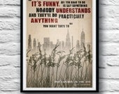 Quote Poster, The Catcher in the Rye, Housewares, Wall Decor, J.D. Salinger, Literature print, Minimalist