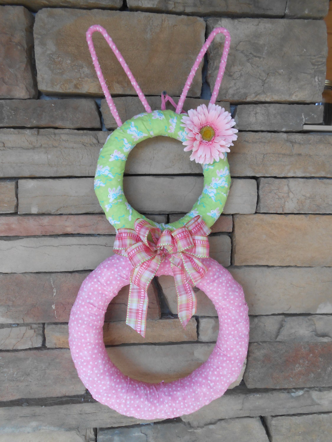 Bunny Wreath - Easter Wreath - Spring Wreath - Easter Door Decoration - Choose Colors