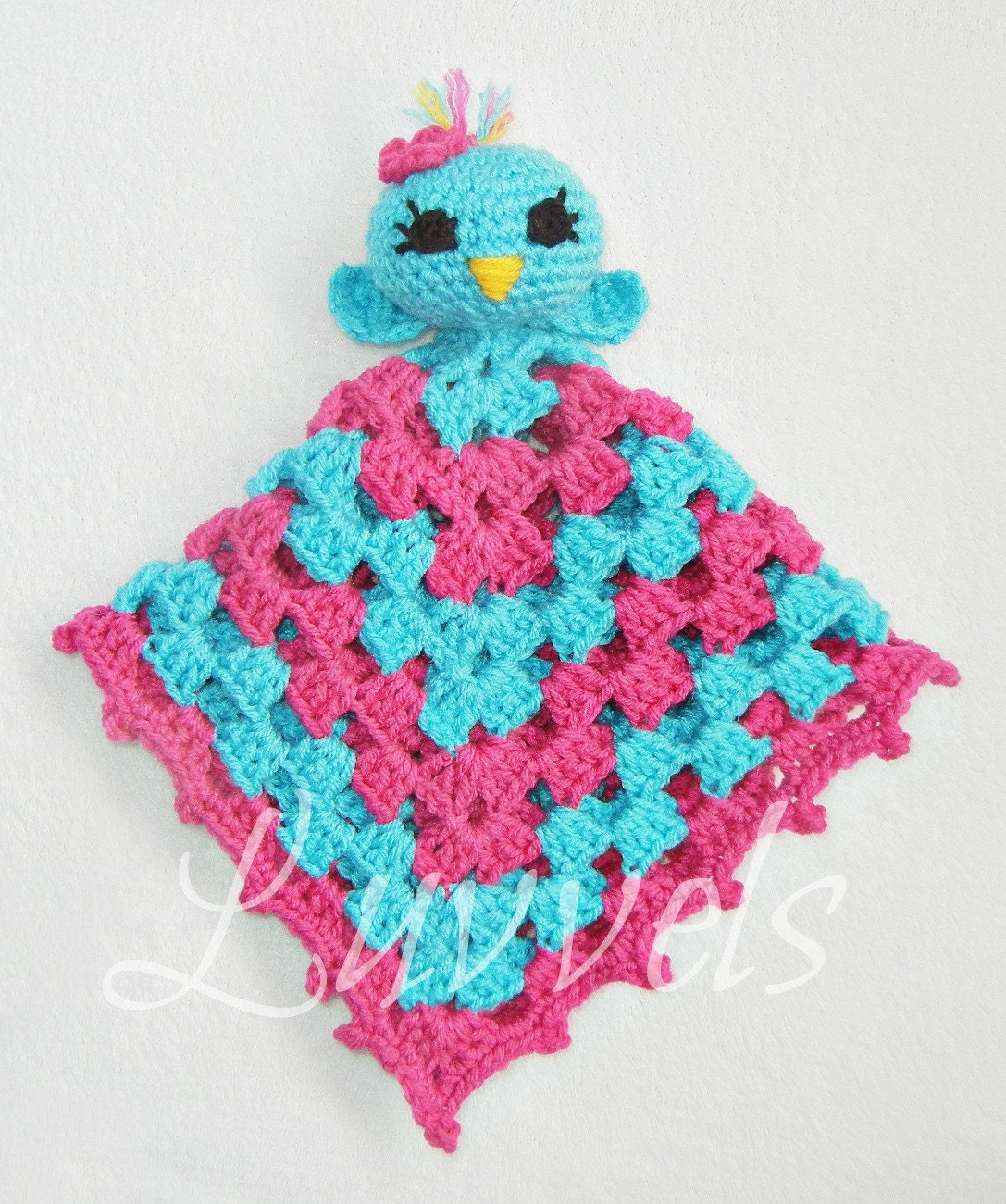 Blubird Lovie Hot Pink and Turquoise - Ready to ship