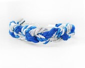cobalt silver sailor bracelet nautical  wire