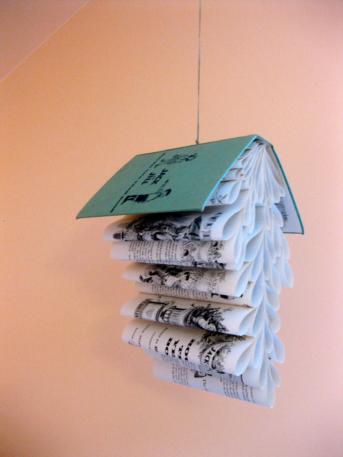 Book Mobile-Jack and Jill-Repurposed-Ceiling Hanging-Nursery Room-Kids Room