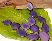 Eco Friendly, Eco Fashion, Tagua Nut, Handmade, Purple, Statement Necklace, Bubble Necklace, Mod, Bib Necklace,