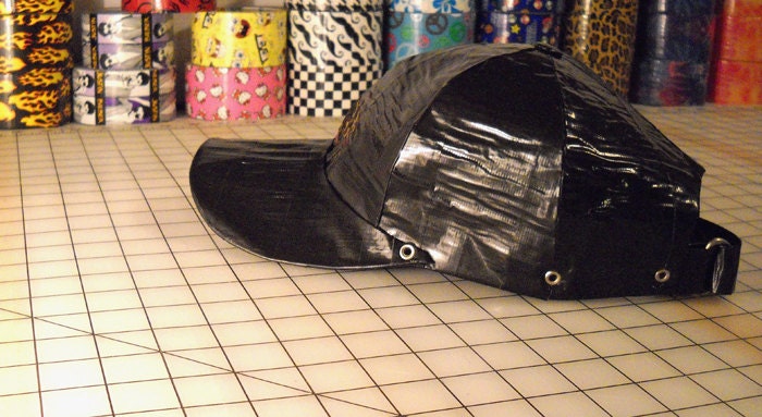 Duct Tape Baseball Cap, 100 Percent Duct Tape, Black