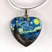 Van Gogh Starry Night Pendant, Starry Night Necklace, Starry Night Jewelry, Starry Night, Heart Necklace, Van Gogh Necklace