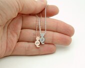 Hand Stamped Rose Gold and Rhodium Plated Cat Dainty Bracelet, Minimalist Delicate Jewelry