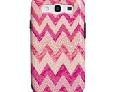 Samsung Galaxy S3 Case, Galaxy S4 Case, Pink, Chevron, Geometric, tough Case, Funky Abstract Art, phone cases
