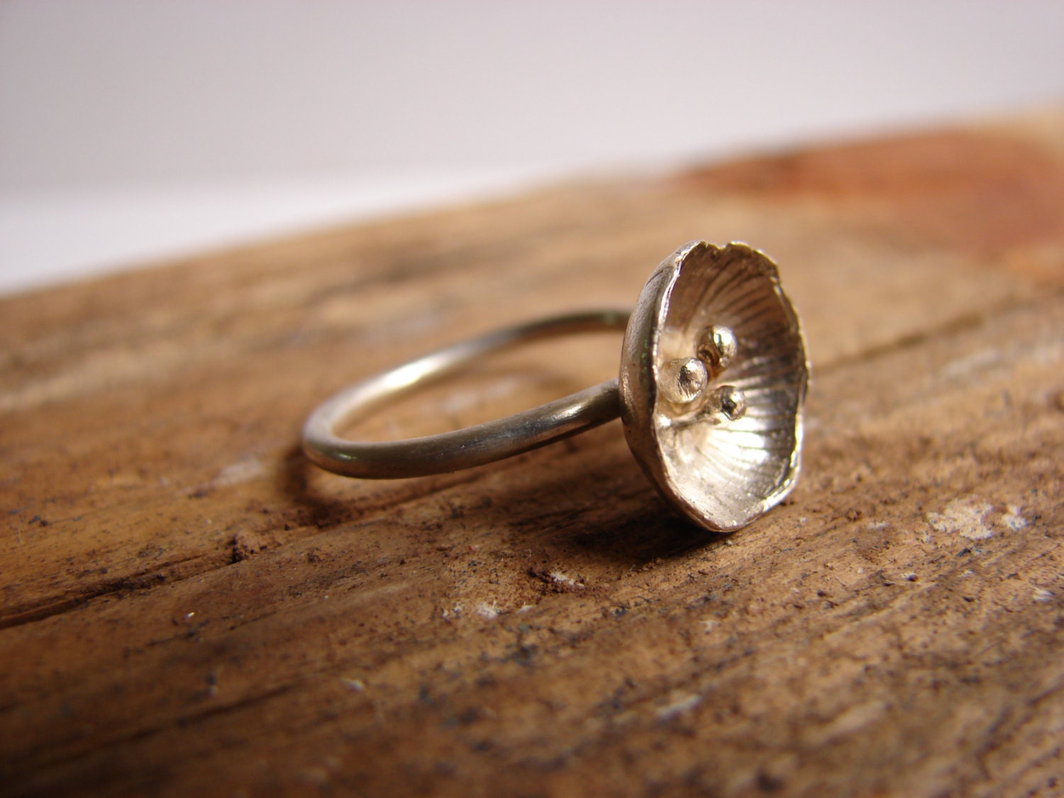 Silver Flower Sterling Silver Ring Floral Jewelry Boho Chic