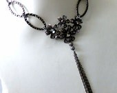 Jazz Glam Rhinestones Statement Bib Necklace
