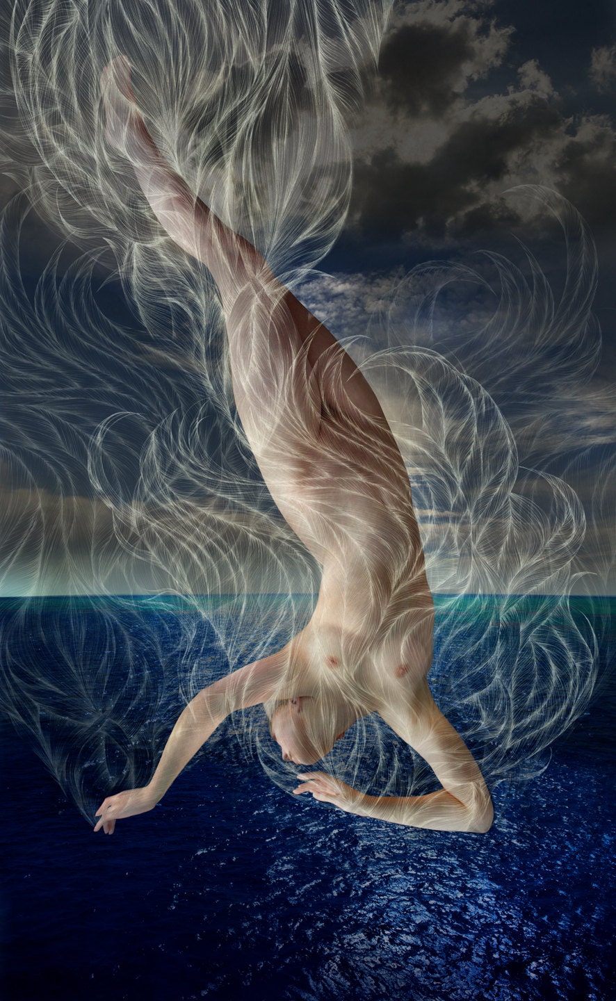 MYSTIC CURRENT Museum Quality Art Print, Classical, Angelic, Muse of the Ethers
