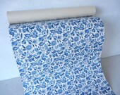 Vintage Wallpaper Roll Schumacher Blue Onion Blue & White
