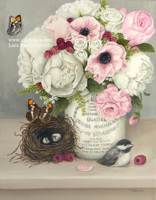 CUSTOM Original OIL Painting by LARA - 11x14 Still Life Floral
