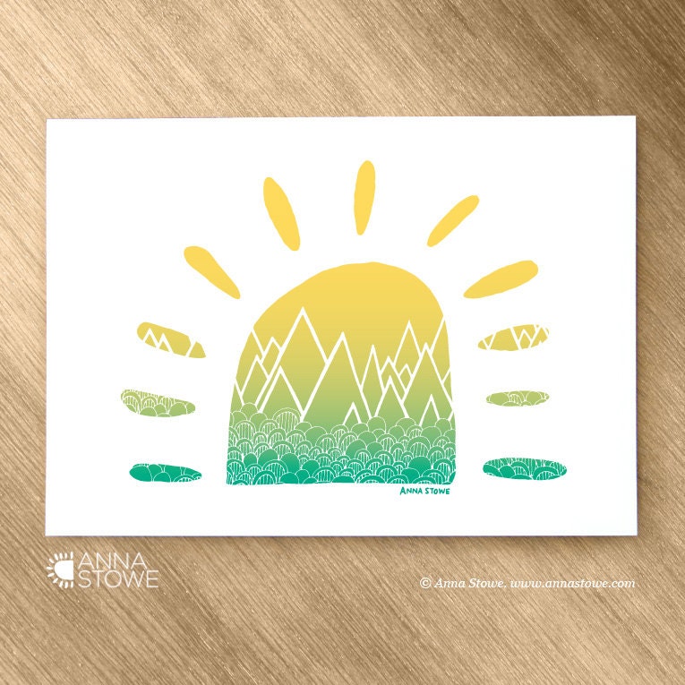 Sun Greeting Card 5x7 - blank