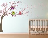 Huge Owl Tree Printed Vinyl Wall Decals