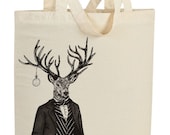 Steampunk Tote bag - The Time - No I Deer
