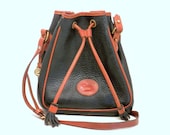Dooney and Bourke Slim Drawstring Cross Body Bag // Large Midnight Blue AWL