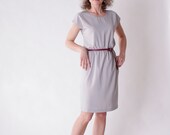 Simple elegant classic light grey dress.