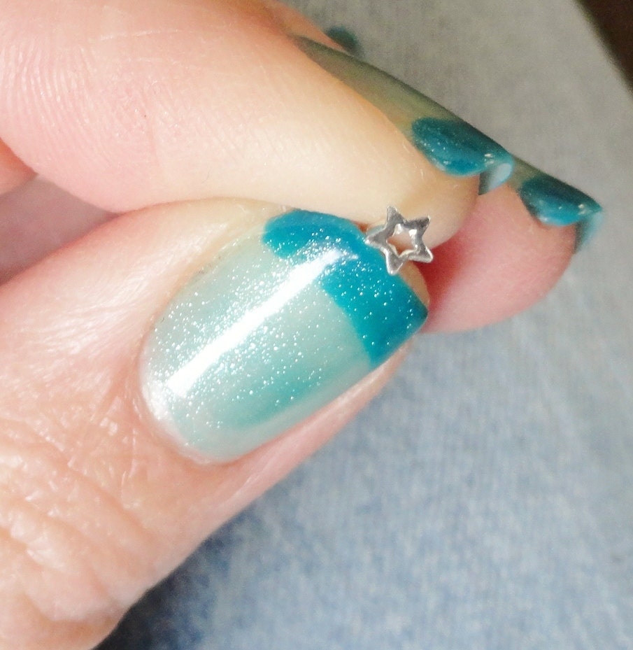 Silver Star Nose Stud Ring 925 Nose Piercing