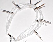The Lazy Spike Bracelet - Multistrand Beaded Spiked Jewelry